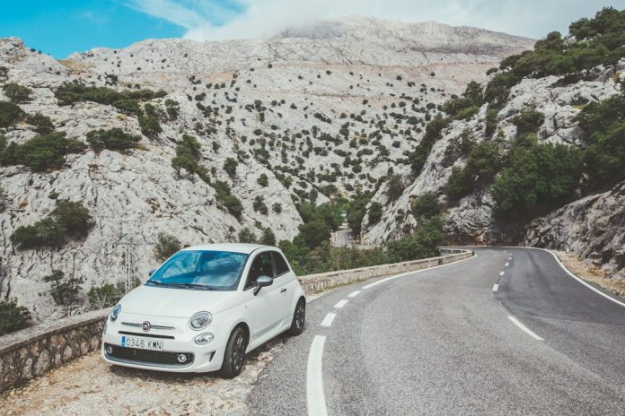 Car hire road trip in Europe Rental car on a European road trip